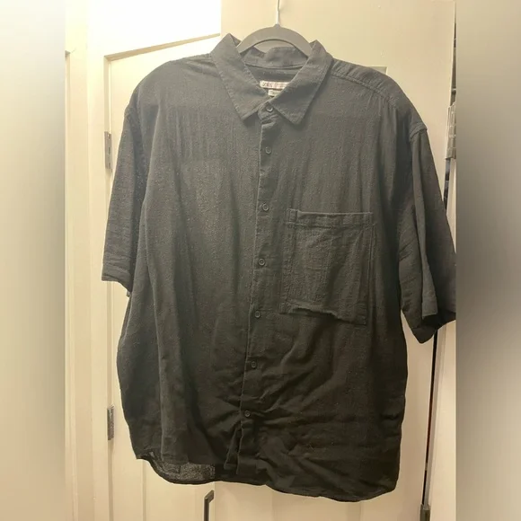 Zara Men Linen Button Down - Picture 4 of 4